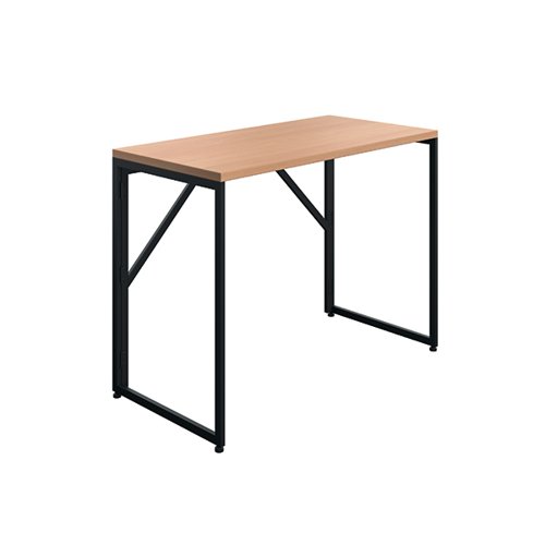 Jemini Folding Desk 1000x500x745mm Beech/Black Leg KF90994