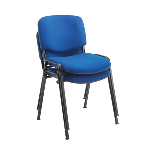 First Ultra Multipurpose Stacking Chair 532x585x805mm Blue KF98504 KF98504