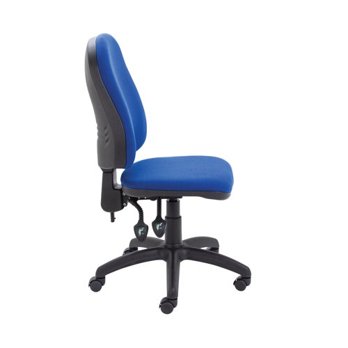 First High Back Operator Chair 640x640x985-1175mm Blue KF98506 | KF98506 | VOW