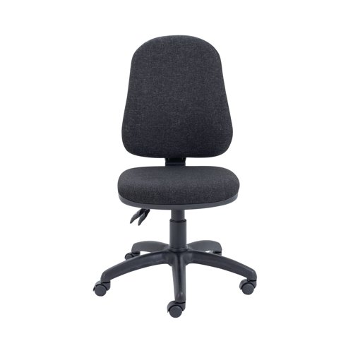 First High Back Operator Chair 640x640x985-1175mm Charcoal KF98507 VOW