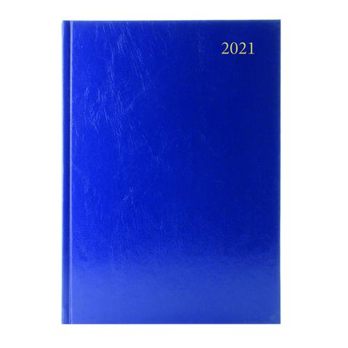 Desk Diary Day Per Page A4 Blue 2021 KFA41BU21