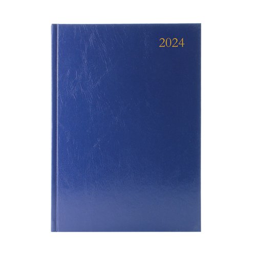 KFA41BU24 | This day per page diary is ideal for meetings, appointments, deadlines and other plans, with a reference calendar on each page for help planning ahead. The diary also includes current and forward year planners, and a ribbon page marker for quick and easy reference. This pack contains 1 blue A4 diary.