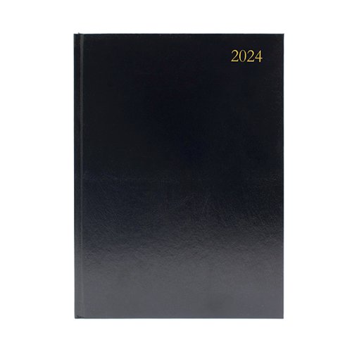 Desk Diary 2DPP A4 Black 2024 KFA42BK24