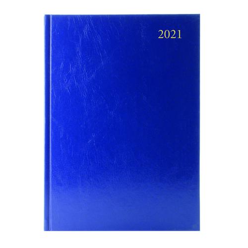Desk Diary 2 Days Per Page A4 Blue 2021 KFA42BU21