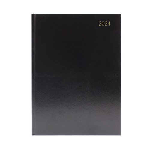 Desk Diary Day Per Page Appointment A5 Black 2024 KFA51ABK24
