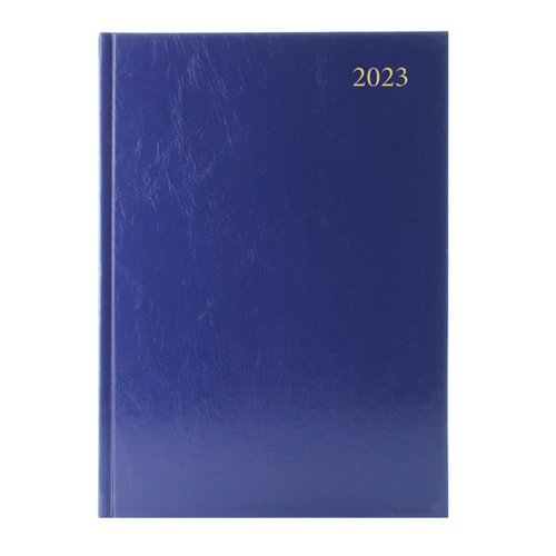 Desk Diary Day Per Page Appointments A5 Blue 2023 KFA51ABU23