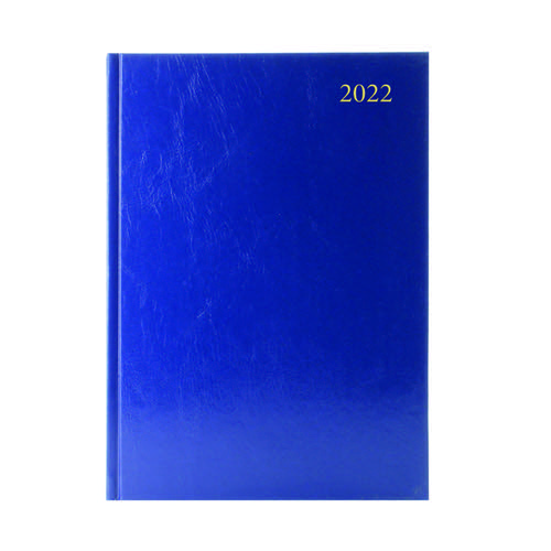 Desk Diary 2 Days Per Page A5 Blue 2022 KFA52BU22