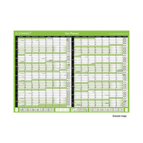 KFBPU225 | This Q-Connect 16 month fiscal and EU planner runs from January to April and shows details of UK bank holidays and specific holidays for Ireland, Northern Ireland, Scotland, England and Wales and national holidays for Canada, Japan, USA and the EU. Ideal for long term financial planning, the planner also shows previous and forward year calendars for reference. The unmounted A2 planner can be easily pinned to a wall or rolled up when not in use.