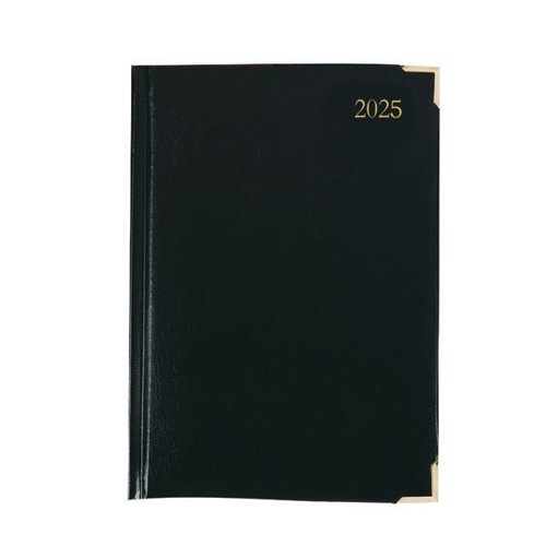 This executive day per page diary is ideal for meetings, appointments, deadlines and other plans. The diary features a stylish, padded front cover, 2 gilt corners and gilded page edges, as well as a ribbon page marker for easy reference. This pack contains 1 black A4 diary.