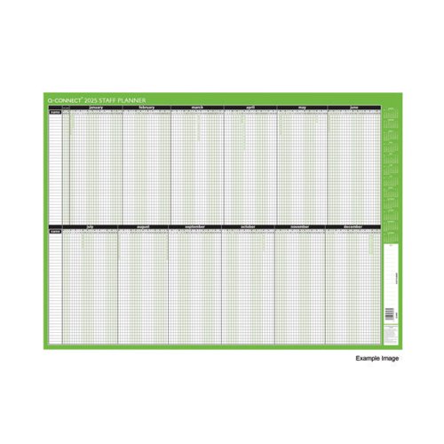 KFSPM25 | This staff planner from Q-Connect is ideal for a large office with multiple staff working on multiple projects. The calendar shows a 5 day week from Monday to Friday and allows you to plan, with space for up to 36 different staff members. The perfect way to keep track of days off, projects and more. The mounted planner easily fixes onto a wall and has a write on, wipe off laminated finish.