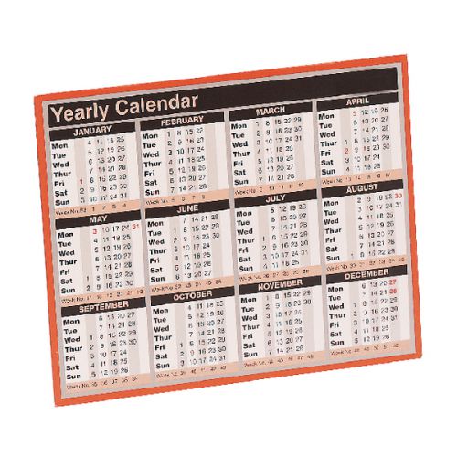 Year to View Calendar 257x210mm 2019 KFYC119
