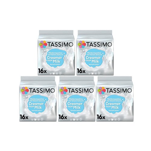 Tassimo Milk Creamer 344g 16 Pods x5 Pack Pack of 80 4031522