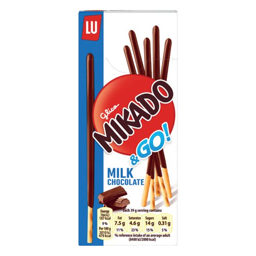 Mikado Milk Sticks Biscuit 39g (Pack of 24) 750535