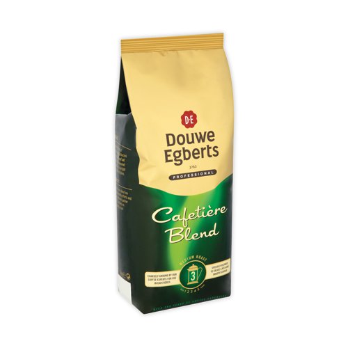 KS65367 | With over 260 years of expertise in blending and roasting, Douwe Egberts continues to bring great tasting coffee. A guaranteed standard of consistent quality and craft is sealed in every pack of Douwe Egberts ground coffee blend. The medium roast gives a deliciously smooth coffee, suitable for medium grind, designed for Cafetiere style coffee machines. Supplied in a 1kg bag.