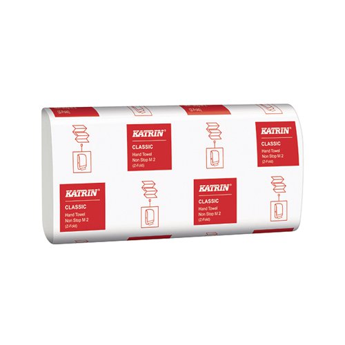 Katrin Classic Hand Towel Non Stop M2 Wide 160 Sheets White (Pack of 25) 61570 KZ06157 Buy online at Office 5Star or contact us Tel 01594 810081 for assistance