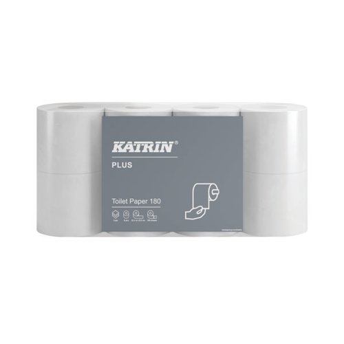 Katrin Plus 3-Ply Toilet Paper Roll 180 Sheets (Pack of 8) 87709