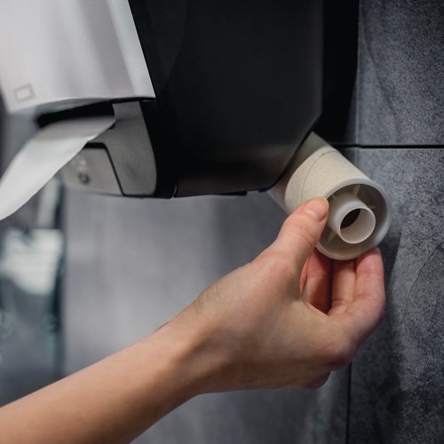 KZ09004 | Offering ease of use for everyone, this Katrin Inclusive System Towel Dispenser offers controlled consumption for minimal wastage. It has an easy-to-use push bar with braille instructions for the visually impaired. The whole roll is always used and it is easy to refill and clean.