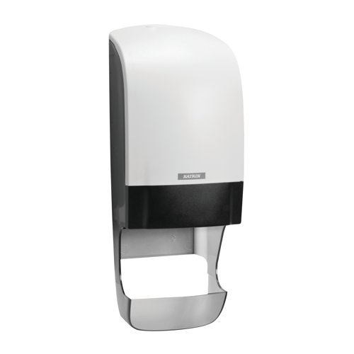 Easy to use and accessible for everyone, this Katrin Inclusive System Toilet Roll Dispenser holds two Katrin System Toilet Rolls with a core catcher.The open front gives better paper accessibility. It is easy to refill and can be refilled while the second roll is in use.