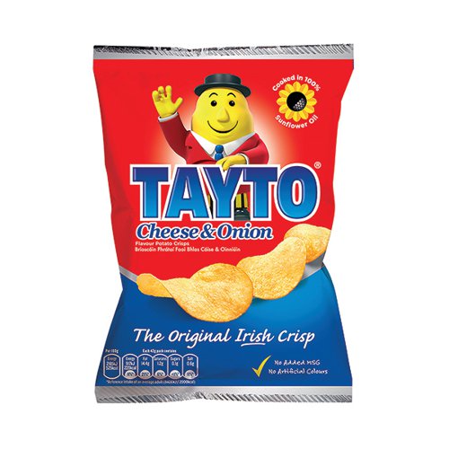 Tayto Cheese and Onion Crisps 45g (Pack of 50) 763335
