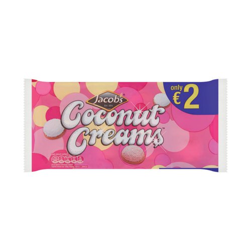 Jacobs Coconut Cream Biscuits 200g (Pack of 18) J2772