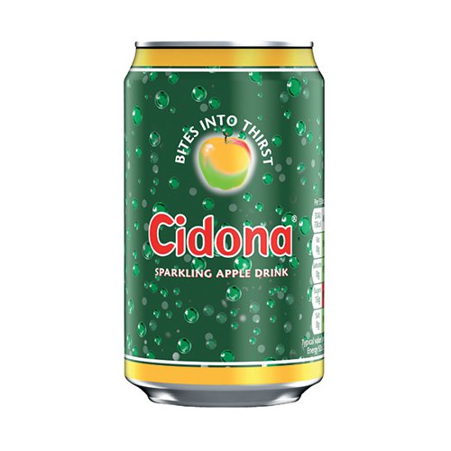 Cidona Sparkling Apple Soft Drink 330ml Can (Pack of 24) 382590
