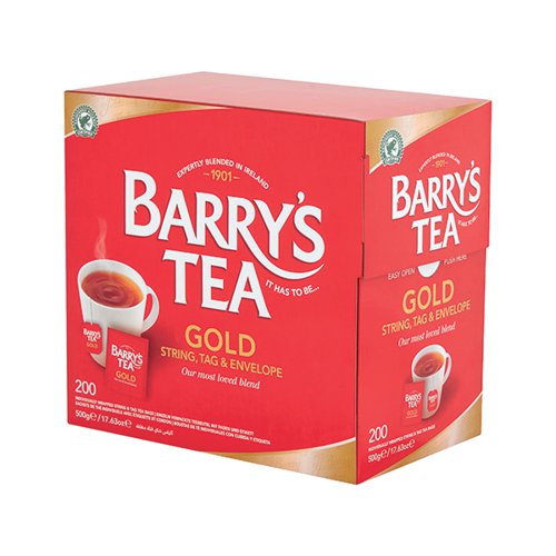 Barrys Gold Blend String/Tag/Envelope Tea Bags (Pack of 200) 3001