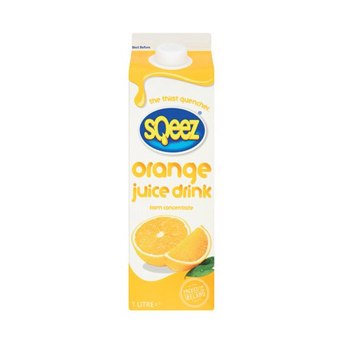 Sqeez Orange Juice Drink 1 Litre Carton (Pack of 12) 800120