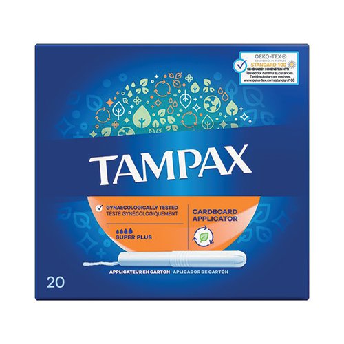 Tampax Super Plus Tampons With Cardboard Applicator x20 Per Box (Pack of 6) 517888