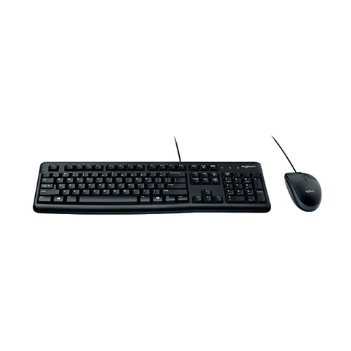 Logitech MK120 Wired Keyboard/Mouse Set Black 920-002552