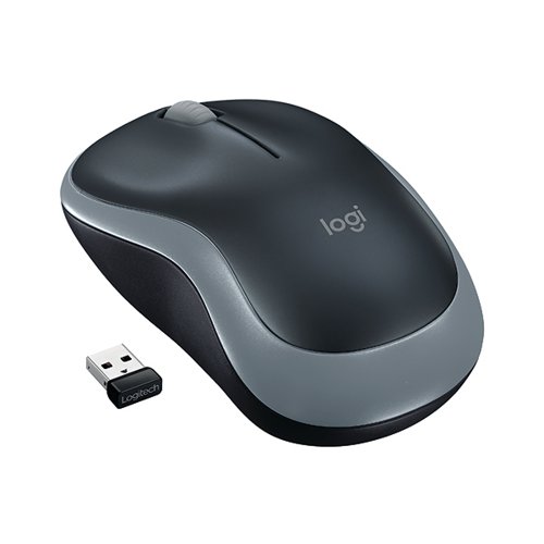 Logitech M185 Wireless Optical Mouse Ambidextrous Grey 910-002238