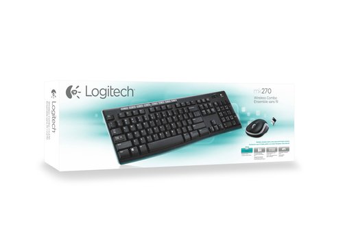 This wireless keyboard and mouse feature Logitech Advanced 2.4GHz technology with a range of up to 10 metres. 8 customisable shortcut keys give you instant access to your most frequently used applications, such as internet, music and email. The mouse is compact in size and has an extended battery life of up to 12 months, whilst the keyboard will last for up to 24 months without changing the battery.