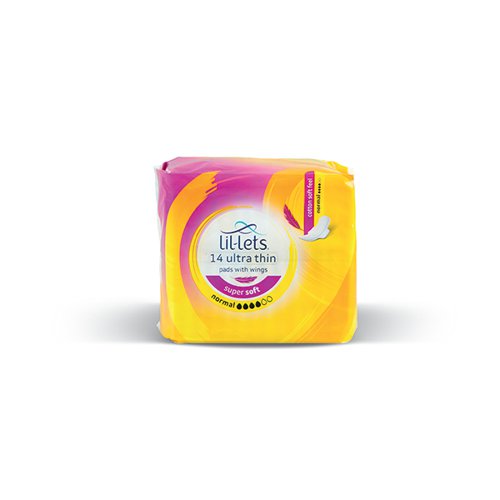 Lil-Lets Supersoft Sanitary Pads Ultra with Wings Normal x14 (Pack of 24) 94LSPNO-CH