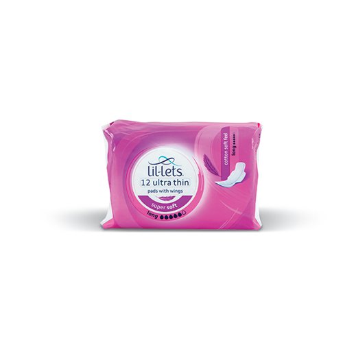 Lil-Lets Supersoft Sanitary Pads Long Ultra with Wings x12 (Pack of 24) 94LSPLO-CH