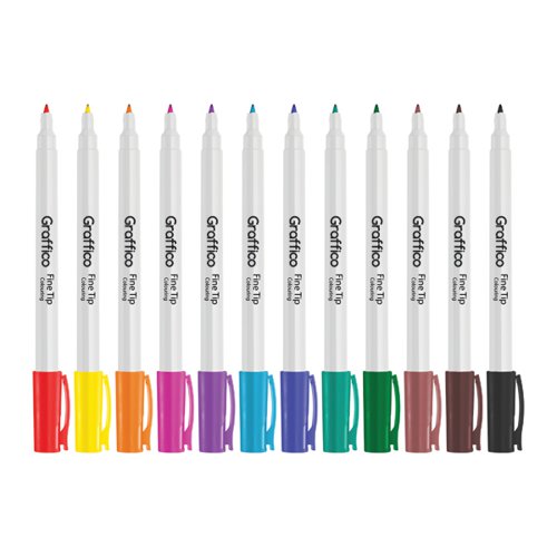 Graffico Fineliner Pen Assorted (Pack of 288) 7180/288
