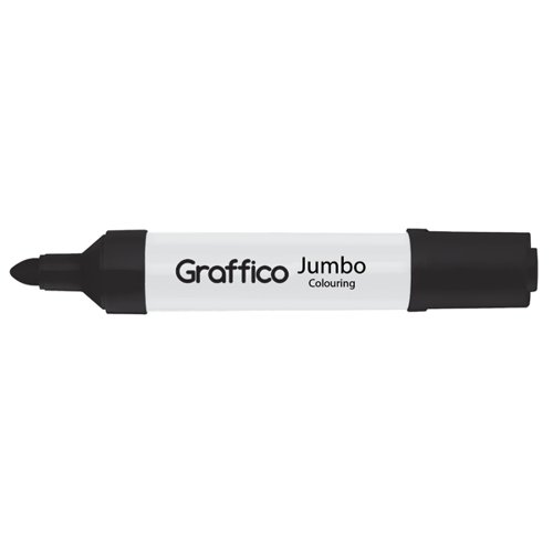 Graffico Drywipe Marker Black (Pack of 48) 3641/48