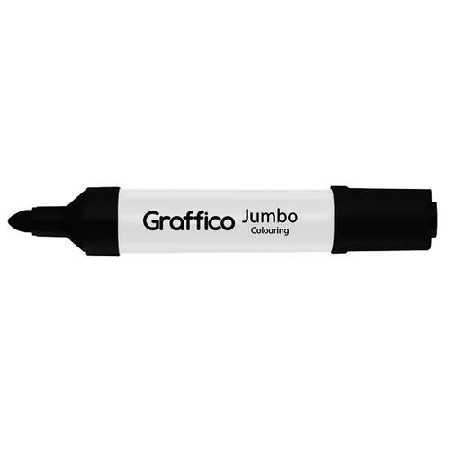 Graffico Drywipe Marker Black (Pack of 12) 3641/12