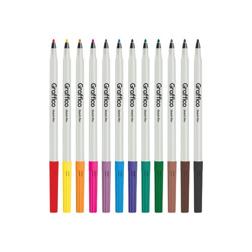 Graffico Slim Colouring Pen Assorted (Pack of 576) 6101/576