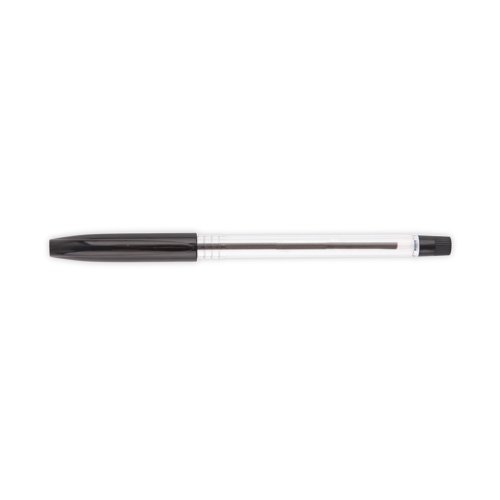This Medium Ballpoint Pen contains security ink, which is tamperproof, waterproof and fadeproof. Ideal for legal documents, contracts, forms and more, the lightweight, round barrel features a finger grip for comfort in use. The medium 1.0mm ballpoint tip writes a 0.5mm line width for smooth, flowing writing. This pack contains 20 black pens.