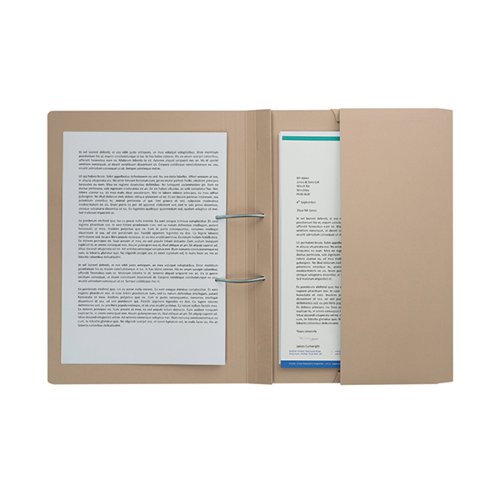 Made from 285gsm manilla, featuring a metal spring mechanism, these pocket spiral files allow for easy insertion and removal of punched papers from file. With a pocket on the inside of the back cover for loose papers, these buff files are suitable for A4 and foolscap papers. Supplied in a pack of 25.