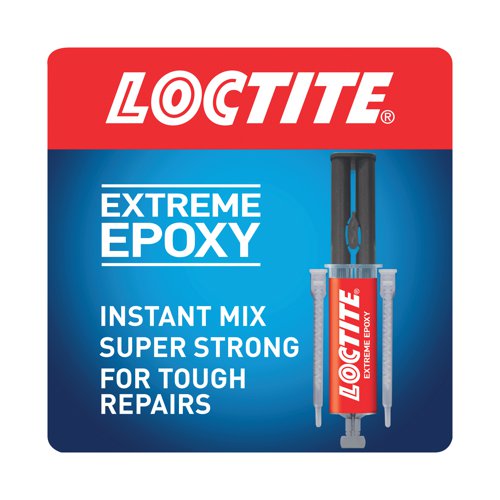 LO06019 | For smooth surfaces and filled gaps, this high strength epoxy resin with an instant mix syringe for automatic mixing and a cure speed of just 1 minute. The glue ensures strong bonds on flexible and rigid materials including wood, metal, porcelain, stone, concrete, glass, leather, plastics and polystyrene. The epoxy adhesive offers persistent high quality and long lasting adhesion, enduring both indoor and outdoor environments with a weather and water-resistant final bond. Supplied complete with 2 mixing syringes.