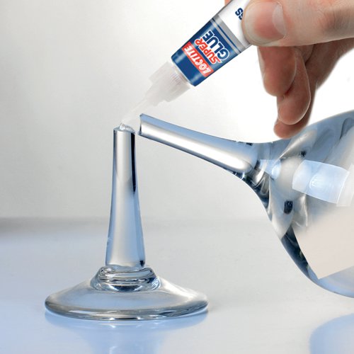 Bonding in seconds with a transparent finish, Loctite Super Glue Glass creates crystal clear bonds that are water and dishwasher resistant. Able to bond to glass, crystal, tinted glass, glass works, opaque glass and blown glass, it is ideal for use with objects such as spectacles. Solvent free, the glue is supplied in an easy to open tube with an anti-clog cap. This pack contains one 3g tube.
