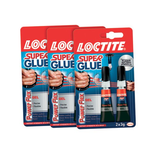 Loctite Super Glue Power Flex Gel 3g (Pack of 2) 3 For The Price of 2 LO810007