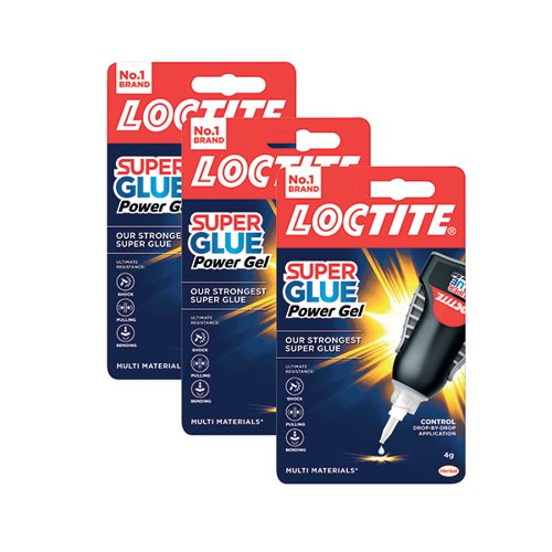 Loctite Super Glue Power Gel 4g 3 for 2 - Henkel - LO810011 - McArdle Computer and Office Supplies