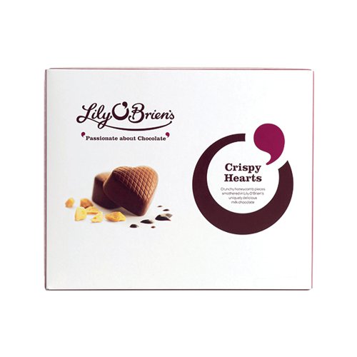 Lily O'Briens Crispy Hearts Chocolates Pouch 137g 5106909