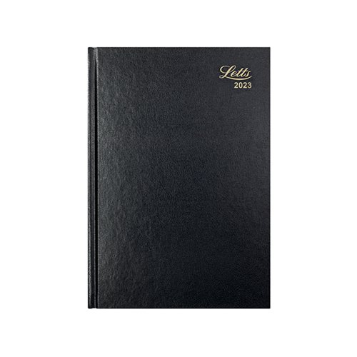 Letts A5 Business Diary Day Per Page Black 2023 23-T11XBK