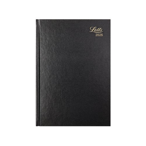 Letts A5 Business Diary Week To View Black 2025 LT31XBK25 LT31XBK25