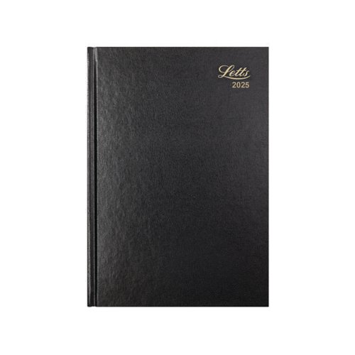 Letts A4 Business Diary Week To View Black 2025 LT31ZBK25