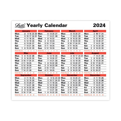 Letts Yearly Calendar 2024 24-TYC