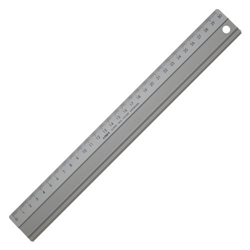 Linex Hobby Cutting Ruler 300mm Aluminium 100413070 - Hamelin - LX10154 - McArdle Computer and Office Supplies