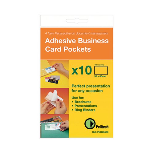 Pelltech Business Card Holder Side Opening 60x95mm (Pack of 10) PLH 25510